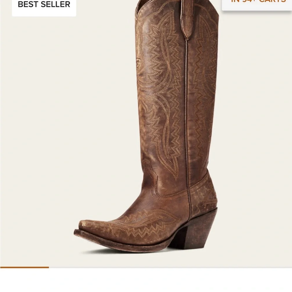 Ariat Casanova boots in distressed brown - Picture 1 of 3